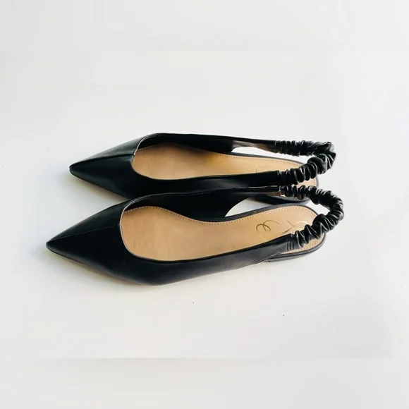 New Sam Edelman Whitney black leather pointed toe flats, sz 8.5. Orig $140+ - Picture 5 of 12